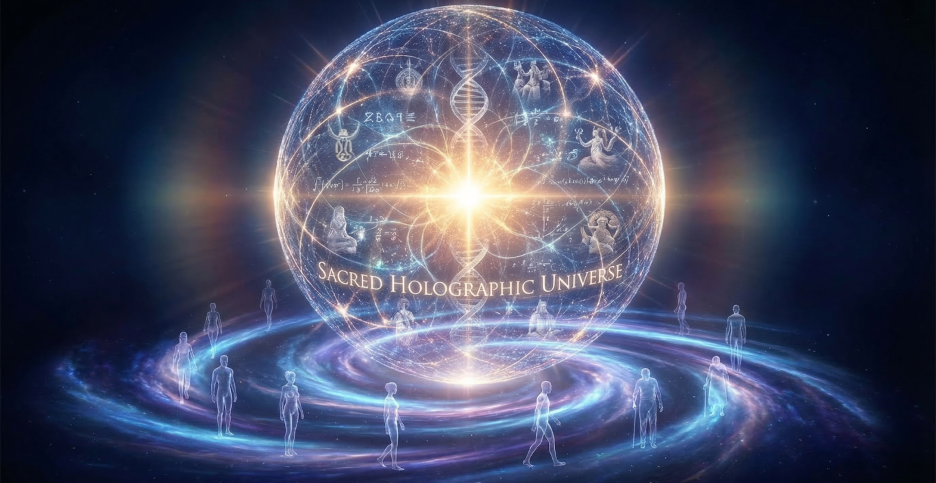 Leuchtende Kristallkugel mit magischen Symbolen und strahlenden Energiewellen.